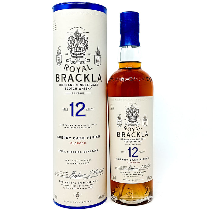 Royal Brackla 12 Year Old Oloroso Sherry Cask Finish Single Malt Scotch Whisky, 70cl, 46% ABV