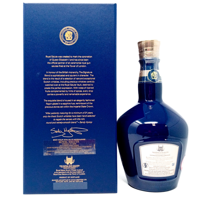 Royal Salute 21 Year Old Signature Blended Scotch Whisky, 75cl, 40% ABV