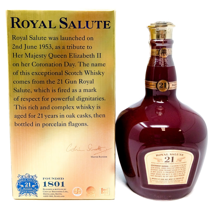 Royal Salute 21 Year Old Ruby Flagon Blended Scotch Whisky, 75cl, 40% ABV