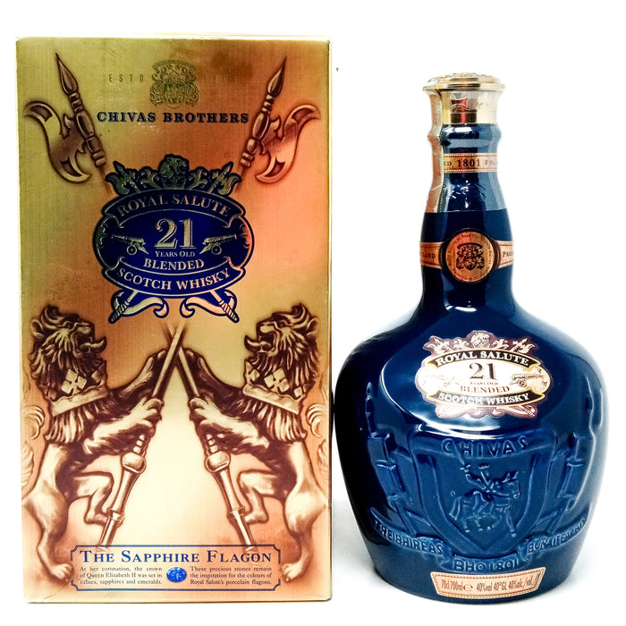 Royal Salute 21 Year Old Sapphire Flagon Blended Scotch Whisky, 70cl, 40% ABV