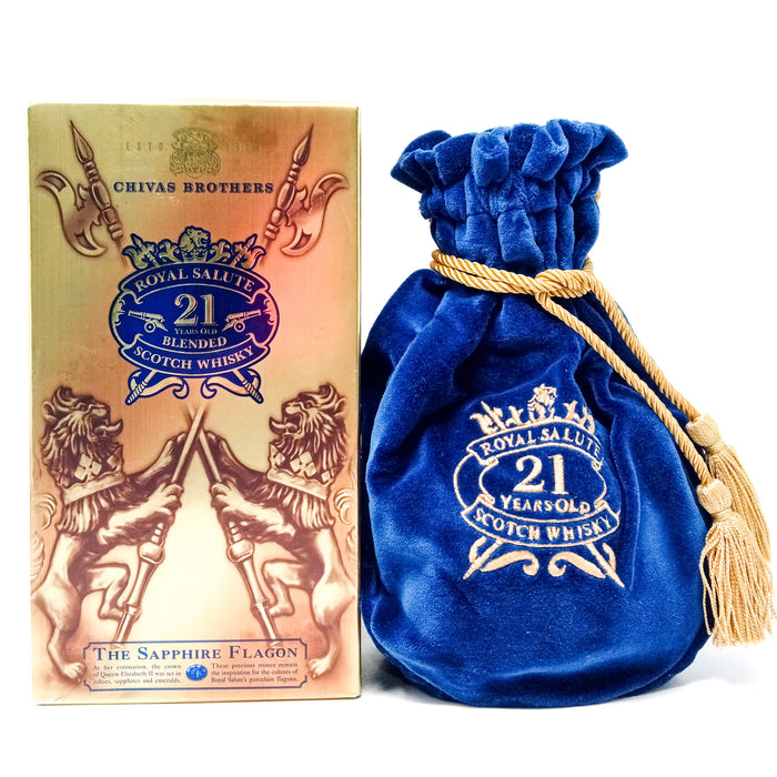 Royal Salute 21 Year Old Sapphire Flagon Blended Scotch Whisky, 70cl, 40% ABV