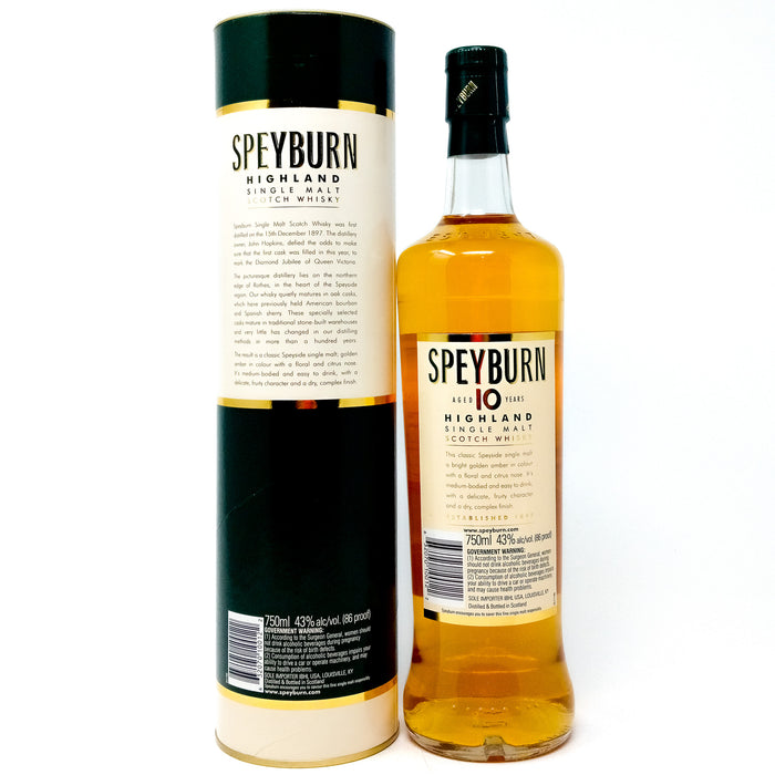 Speyburn 10 Year Old Single Malt Scotch Whisky, 70cl, 40% ABV