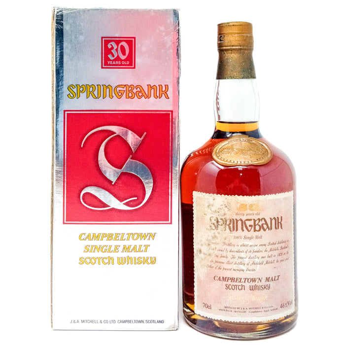 Springbank 30 Year Old Hedley G Wright Single Malt Scotch Whisky, 70cl, 46% ABV