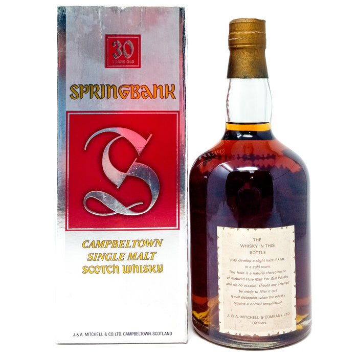 Springbank 30 Year Old Hedley G Wright Single Malt Scotch Whisky, 70cl, 46% ABV