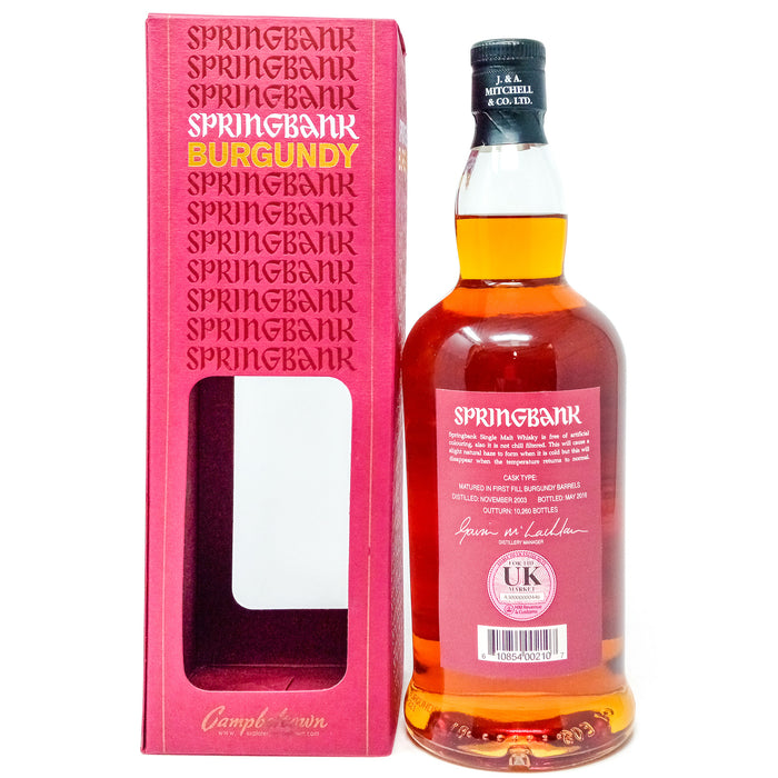 Springbank 12 Year Old Burgundy Single Malt Scotch Whisky, 70cl, 53.5% ABV