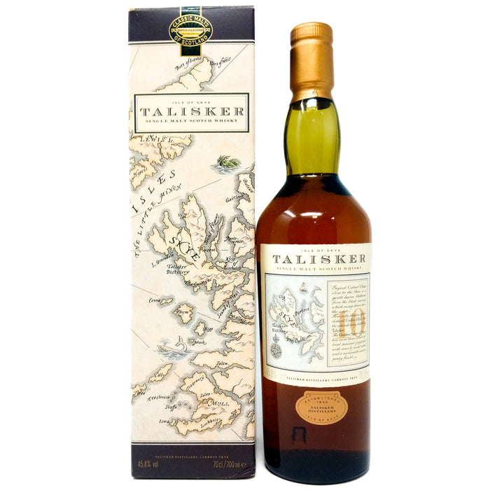 Talisker 10 Year Old Map Label Single Malt Scotch Whisky, 70cl, 45.8% ABV