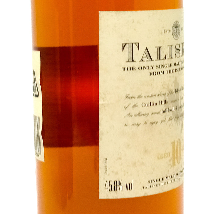 Talisker 10 Year Old Single Malt Scotch Whisky, 1L, 45.8% ABV