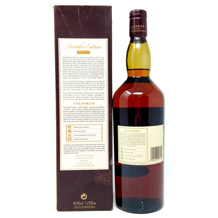 Talisker 1990 Distiller's Edition TD-S:5EQ Single Malt Scotch Whisky, 1L, 45.8% ABV