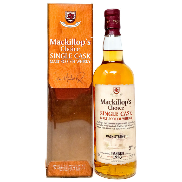 Teaninich 1983 Mackillop's Choice Cask Strength Single Malt Scotch Whisky, 70cl, 55.5% ABV