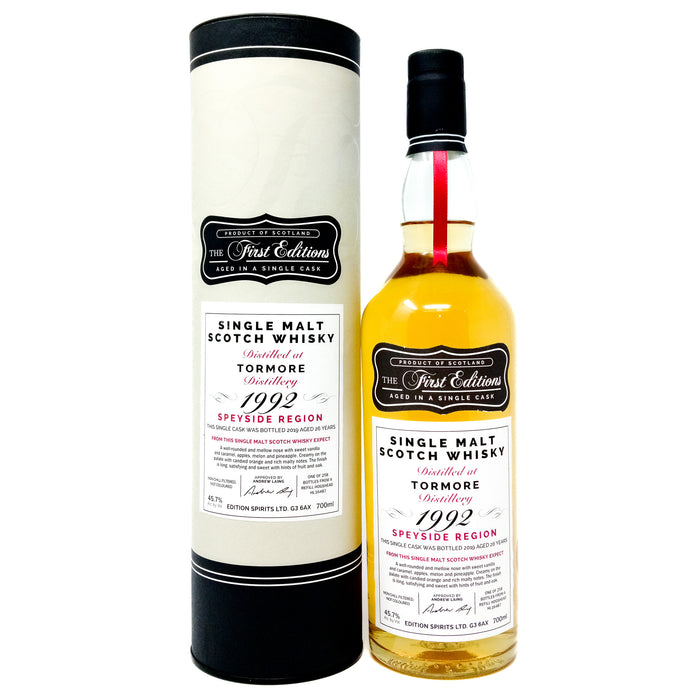 Tormore 1992 26 Year Old The First Editions Single Malt Scotch Whisky, 70cl, 45.7% ABV