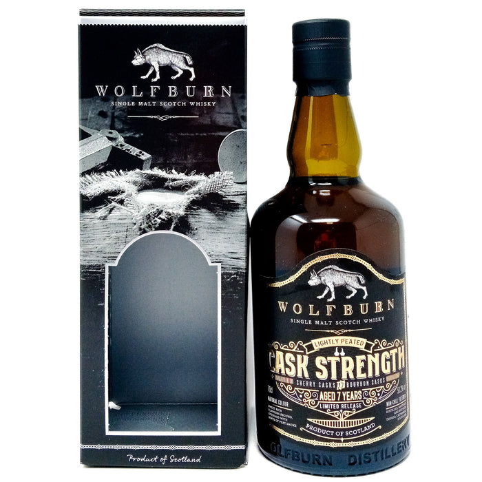 Wolfburn 7 Year Old Cask Strength Single Malt Scotch Whisky, 70cl, 58.2% ABV