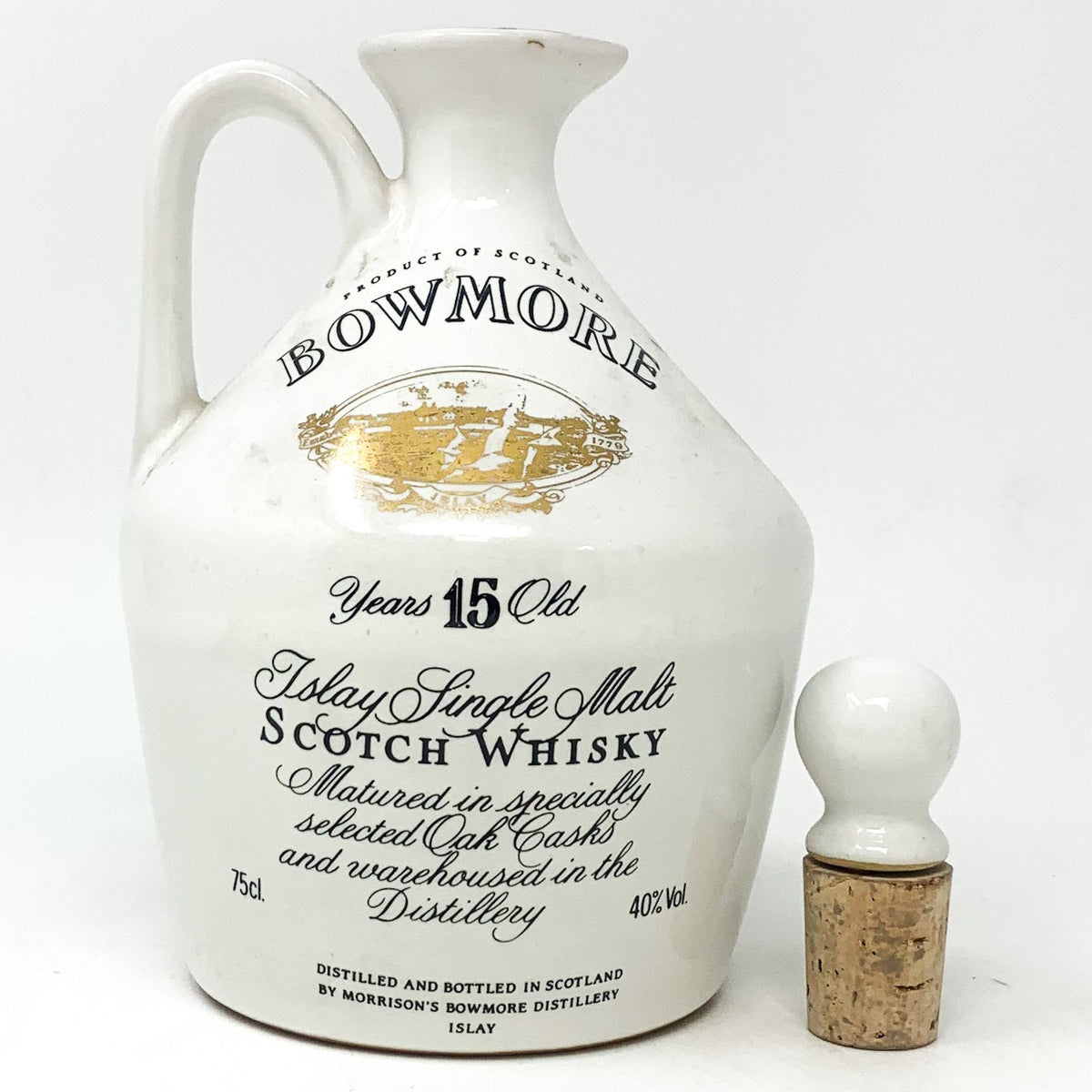 Bowmore 15 Year Old Ceramic Flagon Single Malt Scotch Whisky, 75cl