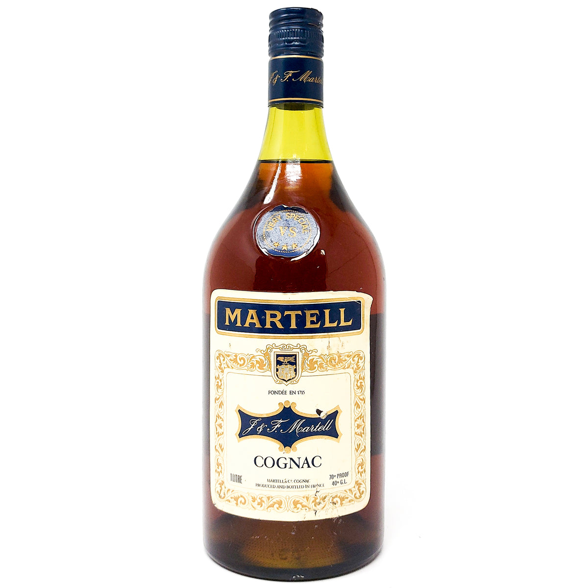 Martell V.S. Three Star Cognac 1L 40 ABV Old and Rare Whisky