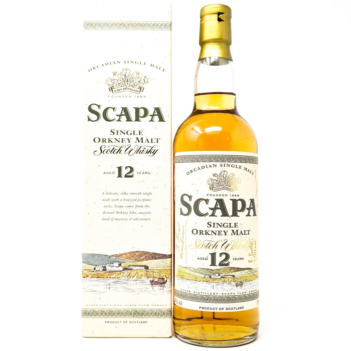 Scapa 12 Year Old Single Malt Scotch Whisky, 1L, 40% ABV